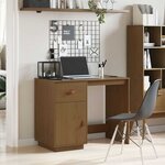 vidaXL Bureau Marron miel 95x50x75 cm Bois massif de pin