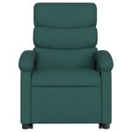 vidaXL Fauteuil inclinable électrique vert foncé tissu