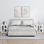 vidaXL Table de chevet 2 Pièces Blanc 40 x 35 x 50 cm Bois d'ingénierie