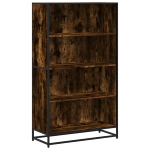 vidaXL Bibliothèque chêne fumé 80 5x35x139 cm bois d'ingénierie