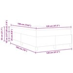 vidaXL Cadre de lit avec matelas Bleu 120 x 190 cm tissu