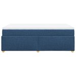 vidaXL Sommier à lattes de lit avec matelas Bleu 120x200 cm Tissu