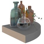 vidaXL Étagères d'angle flottantes 2Pièces gris brillant 25x25x3 8cm MDF
