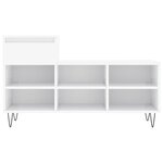 vidaXL Armoire à chaussure Blanc brillant 102x36x60 cm Bois ingénierie