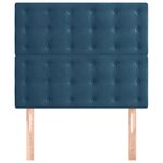 vidaXL Tête de lit Bleu foncé 100x5x118/128 cm Velours