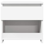 vidaXL Table de chevet Blanc 40x30x39 cm Aggloméré
