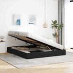 vidaXL Lit de Rangement avec stockage Noir 180 x 200 cm Velours