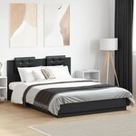 vidaXL Cadre de lit sans matelas noir 120x200 cm