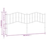 vidaXL Tête de lit de remplacement métal blanc 200 cm