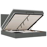 VidaXL Cadre de lit ottoman avec matelas gris foncé 160x200cm tissu