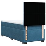 vidaXL Sommier à lattes de lit avec matelas bleu 80x200 cm velours