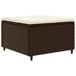 vidaXL Salon de jardin 5 Pièces avec coussins Marron Résine tressée