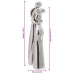 vidaXL Sculpture Argent 10 x 16 x 49 cm Aluminium
