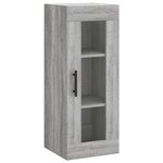 vidaXL Buffet haut Sonoma gris 34 5x34x180 cm Bois d'ingénierie
