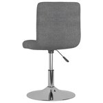 vidaXL Chaises pivotantes à manger lot de 2 gris clair tissu