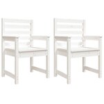 vidaXL Chaises de jardin 2 Pièces blanc 60x48x91 cm bois massif de pin