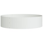 vidaXL Pot en métal blanc Blanc Métal Moyen Durable