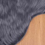 vidaXL Tapis en Peau de Mouton Synthétique Anthracite 80 x 120 cm