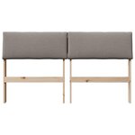 vidaXL Tête de lit capitonnée Taupe 140 cm Pin massif