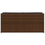 vidaXL Jardinières avec 2 pots 2 Pièces marron 90x20x40 cm résine tressée