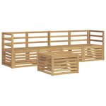 vidaXL Ensemble de canapés d'extérieur 5 pc Blanc Bois d'Acacia Massif