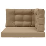 vidaXL Coussin de canapé d'extérieur 3 Pièces Taupe Polyester