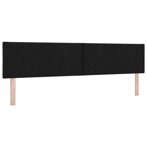vidaXL Tête de lit avec des lumières à LED Réglable Noir 200 cm tissu