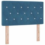 vidaXL Tête de Lit en Velours Argyle Manuel Bleu foncé 80 cm Velours