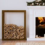 vidaXL Support de bois de chauffage Marron miel 80x25x100cm Pin massif