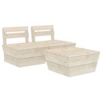 Salon de jardin meuble d'extérieur ensemble de mobilier palette 3 pièces bois d'épicéa imprégné 02_0018368