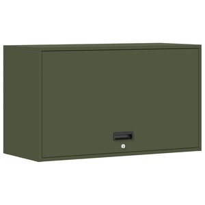 vidaXL Armoire murale pour garage Vert olive 90 x 40 x 53 cm