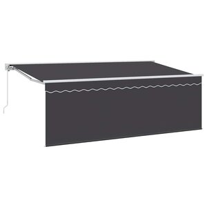 vidaXL Auvent Rétractable Crème 350 x 200 cm Polyester et Aluminium