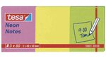 Pack de 3 Bloc-notes repositionnables 40 x 50 mm Neon tricolore TESA