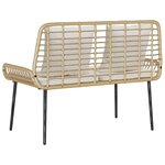 vidaXL Banc de jardin Marron Noir Crème Rotin synthétique et acier