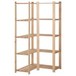 vidaXL Étagère d'angle de rangement 5 niveaux 82 5x82 5x170 cm Pin