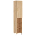vidaXL Buffet haut Chêne sonoma 34 5x34x180 cm Bois d'ingénierie