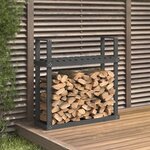 vidaXL Support pour bois de chauffage Gris 110x35x108 5 cm Bois de pin