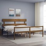 vidaXL Lit pour personne âgée sans matelas 200x200 cm bois massif