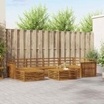 vidaXL Ensemble de canapés d'extérieur 7 pc Naturel