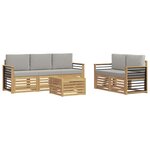 vidaXL Ensemble de canapés d'extérieur 6 pc Blanc et gris clair