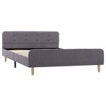 vidaXL Cadre de lit Gris clair Tissu 120 x 200 cm