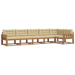 vidaXL Ensemble de canapés d'extérieur 6 pc Naturel et Beige