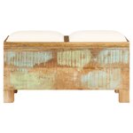 vidaXL Banc de rangement Bois massif recyclé 80 x 40 x 40 cm