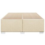 vidaXL Cadre de lit sans matelas crème 160x200 cm tissu