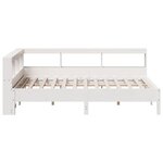 vidaXL Lit bibliothèque sans matelas blanc 120x190 cm bois pin massif