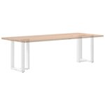 vidaXL Pieds de table à manger en T 2 pièces Blanc 50 x 35 x (72-73) cm Acier