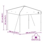 vidaXL Tente à auvent pop-up Bleu 300 x 300 cm tissu