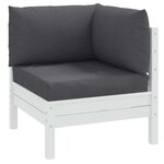 vidaXL Coussins de palette lot de 3 anthracite mélangé tissu
