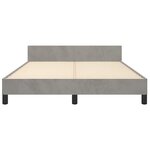 vidaXL Cadre de lit sans matelas gris clair 140x200 cm velours