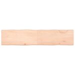 vidaXL Dessus de table bois massif non traité bordure assortie